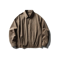 Oversized Gather-Waist Checker Shirt