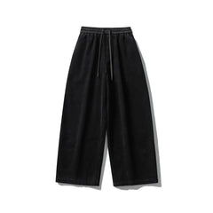 Washed Corduroy Wide-Leg Pants