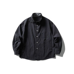 Oversized Stand-Collar Shirt Jacket