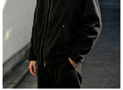 Oversized Two-Tone Hooded Jacket