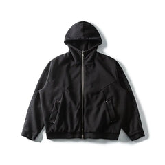 Oversized Two-Tone Hooded Jacket