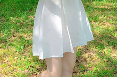 Spaghetti Strap Plain Drawstring Mini A-Line Dress
