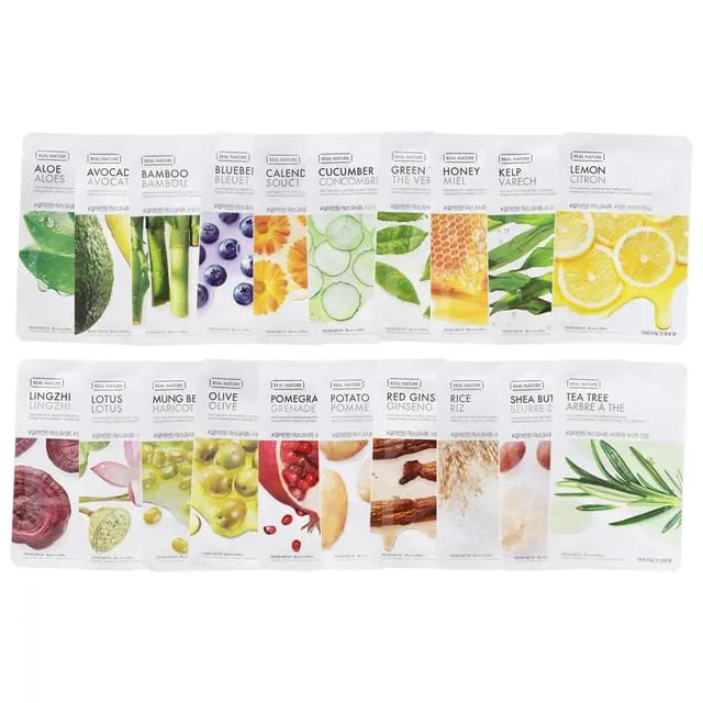 Real Nature Face Mask 1pc (20 Types) 20g