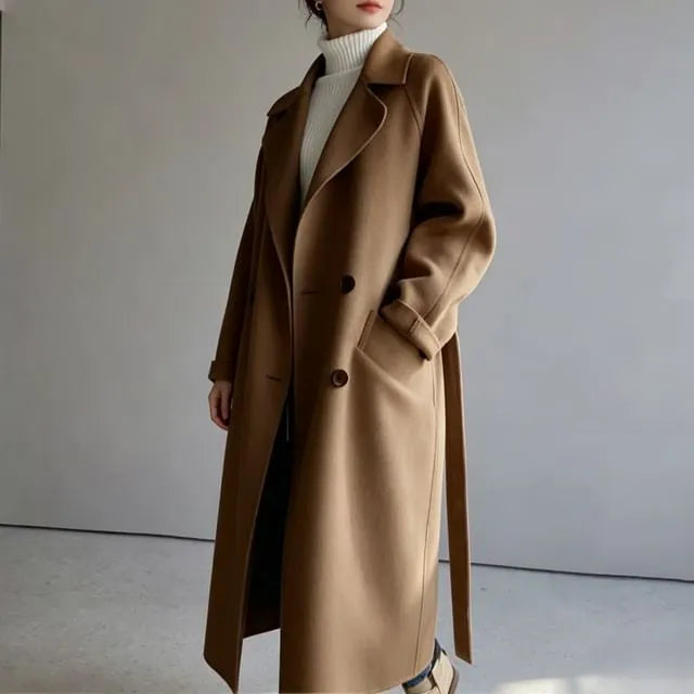 Double-Breasted Long Coat