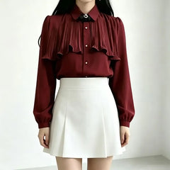 Long-Sleeve Ruffled Shirt