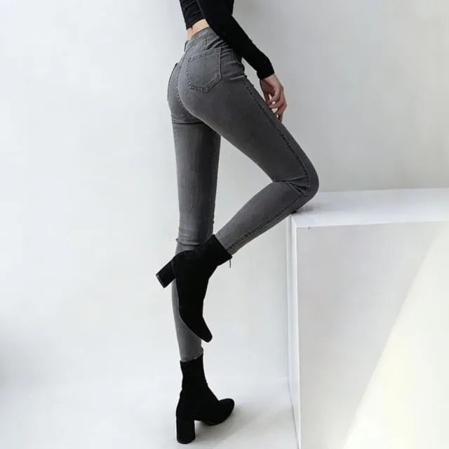 High-Waist Skinny Jeans