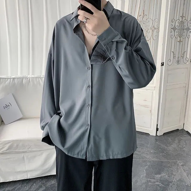 Long-Sleeve Plain Shirt