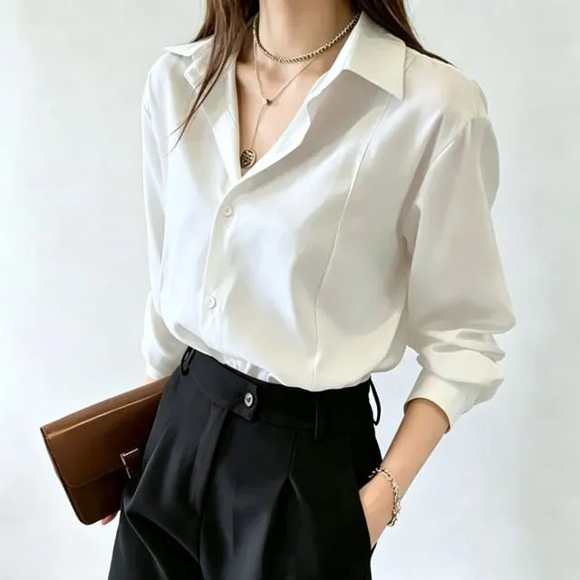Long-Sleeve Plain Shirt