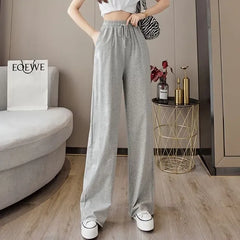Drawstring Wide Leg Sweatpants