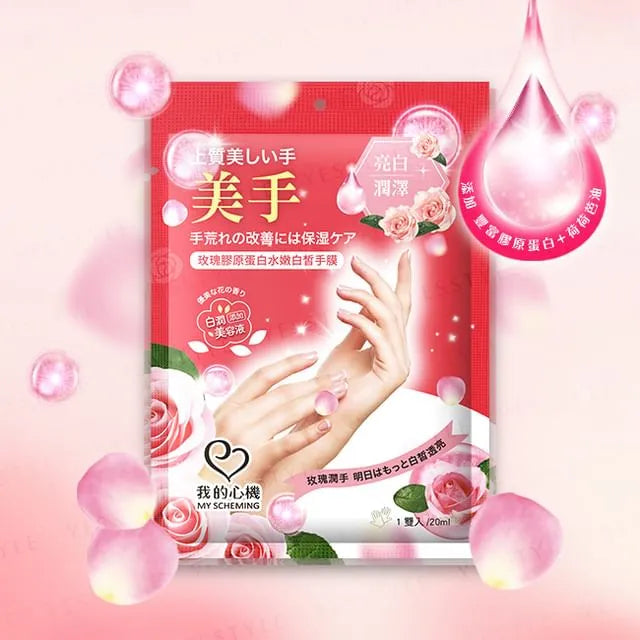 Rose Collagen Whitening Hand Mask