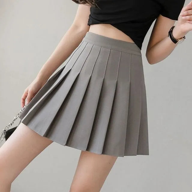 High-Waist Mini Pleated Skirt