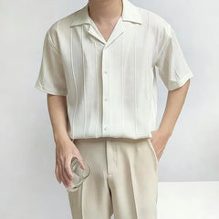 Short-Sleeve Ribbed Shirt