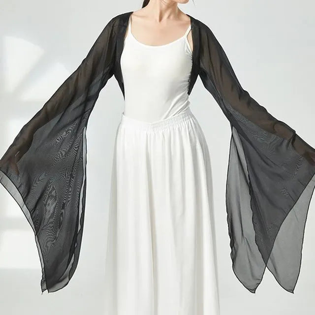 Bell-Sleeve Sheer Dance Jacket