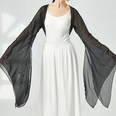 Bell-Sleeve Sheer Dance Jacket