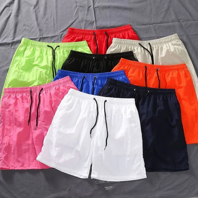 Drawstring Waist Plain Sweat Shorts