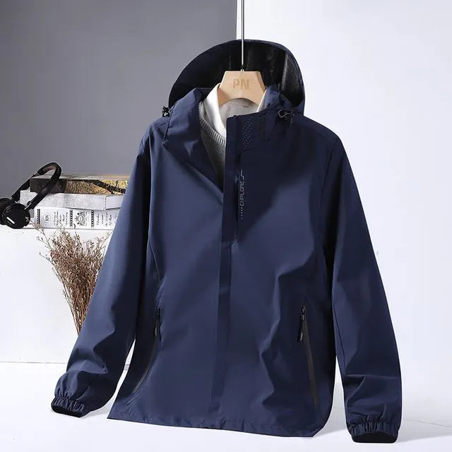 Plain Hooded Zip-Up Windbreaker (Various Designs)