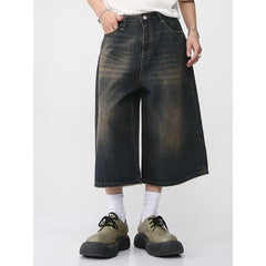 Washed Denim Jorts
