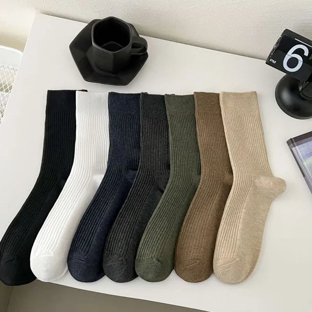 Plain Ribbed Socks