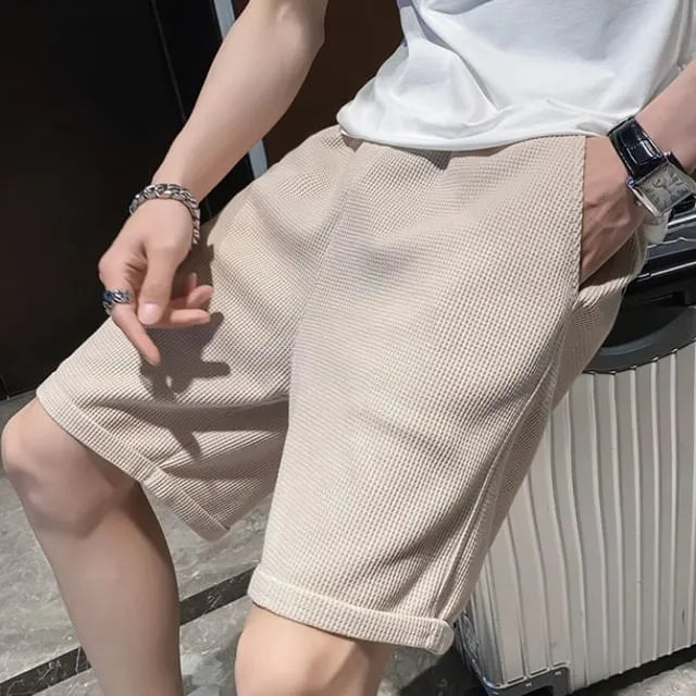Mid Rise Plain Shorts