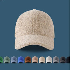 Plain Shearling Baseball Cap