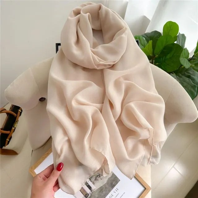 Plain Linen Cotton Scarf
