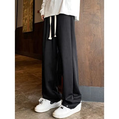 Drawstring-Waist Button-Hem Harem Pants
