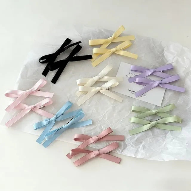 Set of 2: Ribbon Bow Hair Clip