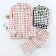 Couple Matching Plaid Pajama Set
