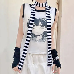 Striped Skinny Scarf