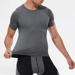 Short-Sleeve Crewneck Plain Sports Top
