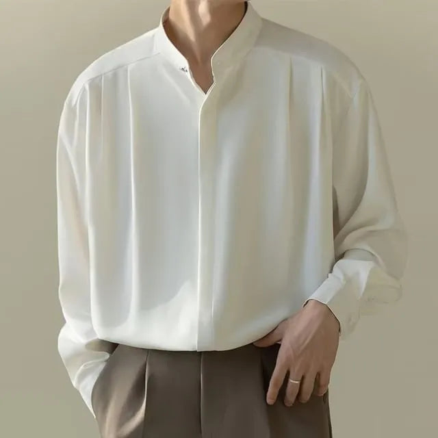 Long-Sleeve Plain Shirt