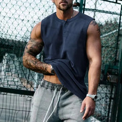 Henley Plain Tank Top