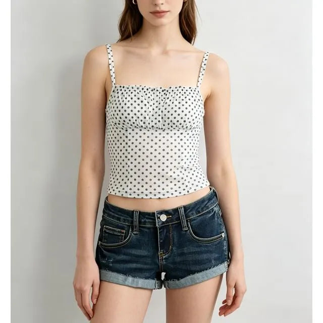 Low Rise Denim Hot Pants