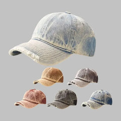 Distressed Denim Baseball Cap