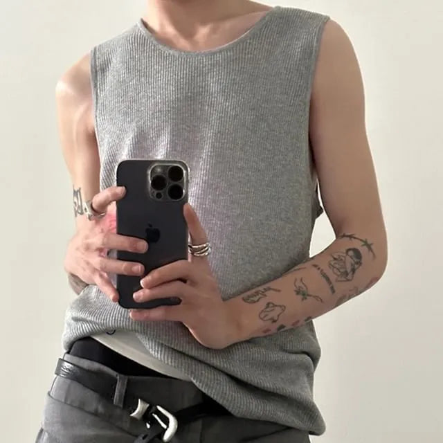 Crewneck Plain Tank Top