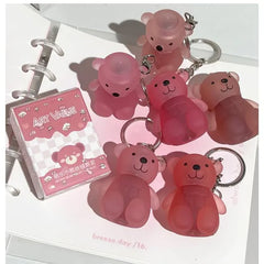 Cute Bear Keychain Velvet Lip Mud - 6 Colors