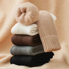 Fleece Lined Plain  Socks Set