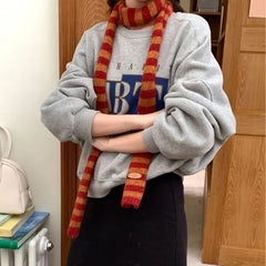 Striped Knit Scarf