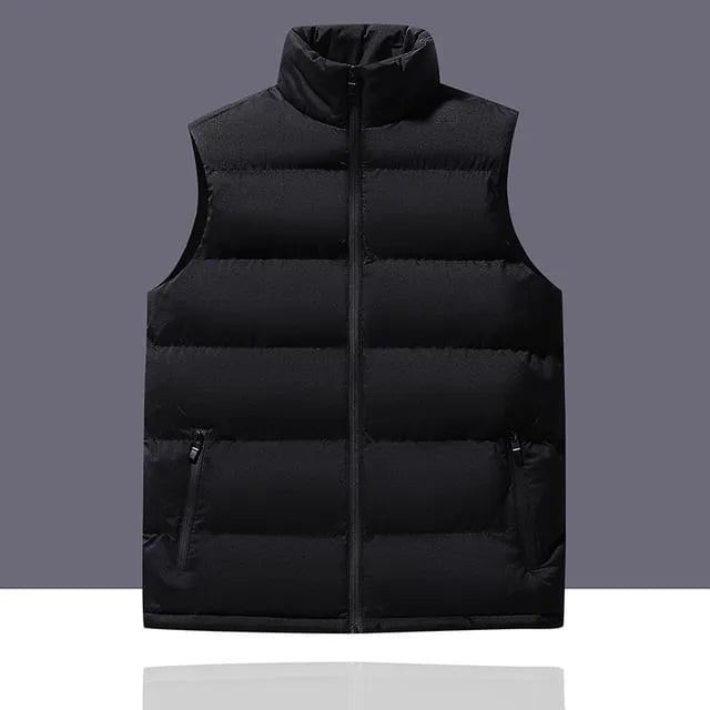 Plain Zip Puffer Vest