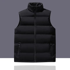 Plain Zip Puffer Vest