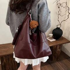 Faux Leather Tote Bag
