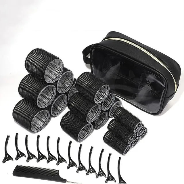 Set:  Hair Roller + Styling Hair Clip + Hair Comb + Bag