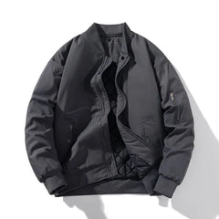 Plain Zip Bomber Jacket