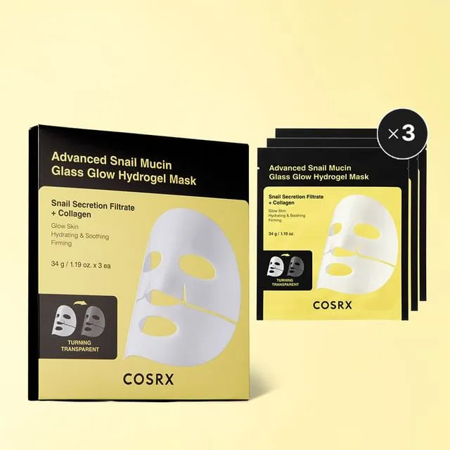 Advanced Snail Mucin Glass Glow Hydrogel Mask Set