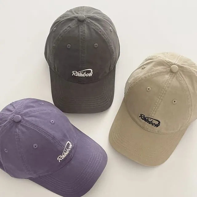 Lettering Embroidered Baseball Cap
