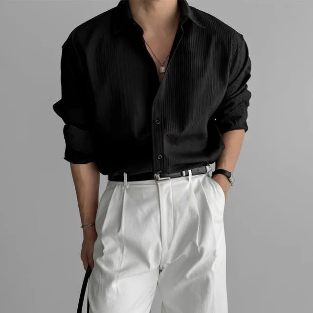 Embossed Long-Sleeve Shirt