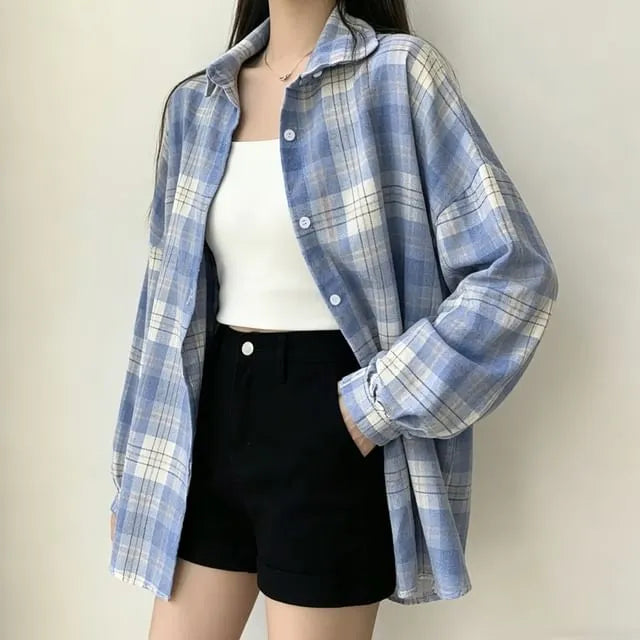 Long-Sleeve Plaid Shirt