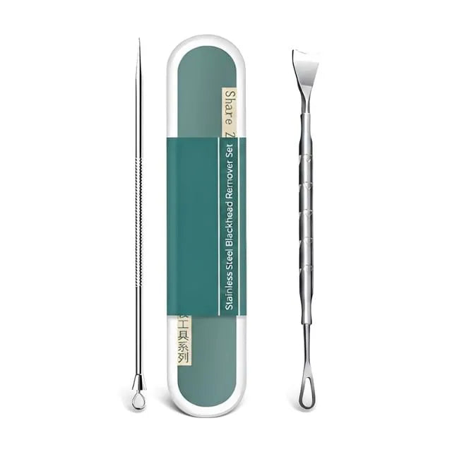 Stainless Steel Blackhead Remover / Blotting Paper / Case / Set (Various Designs)