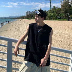 Crew Neck Plain Tank Top