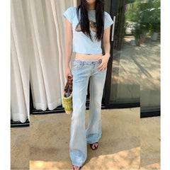 Low Rise Washed Bootcut Jeans (Various Designs)